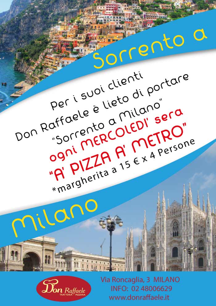 Pizza al metro ristorante pizzeria don raffaaele Milano